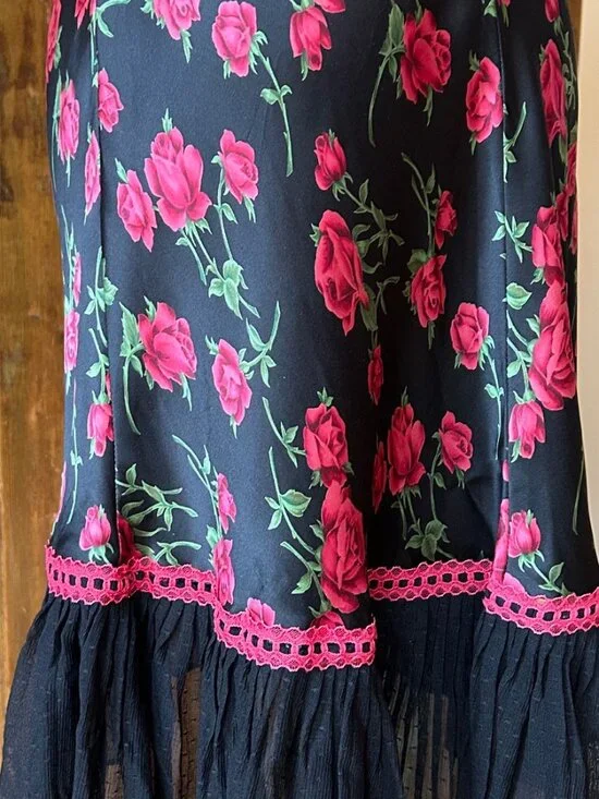 Vintage Betsey Johnson New York Silk Lace Mesh Slip Dress - Picture 10 of 14